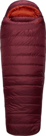 Rab Women's Ascent 900 Women down sleeping bags Red Left Zip