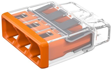 Wago 2773-403 Toppklämma 450 V 3-polig, orange, 100-pack, Installationsmaterial