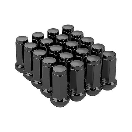 Uusin malli 2025 20 kpl 1,77" musta 9/16-18 BulgeWheel pyöränmutterit korvaavat Dodge Ram Durangon