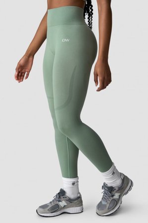 ICANIWILL - Divine Seamless Tights Wmn Light Moss - Treningstights - Dame - ICIW
