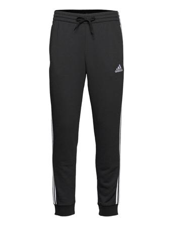 Essentials French Terry Tapered Cuff 3-Stripes Joggers Collegehousut Olohousut Musta Adidas Performance