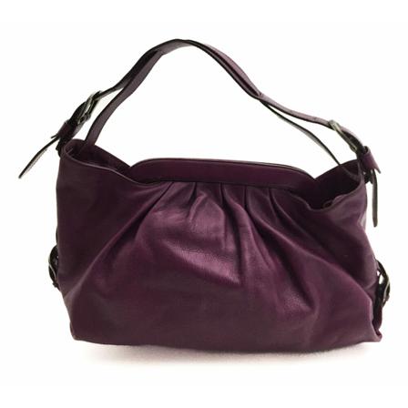 Fendi Vintage Fendi Large Purple Leather Shoulder Taske Lilla, Dame Vintage Tasker, Størrelse: ONE Size