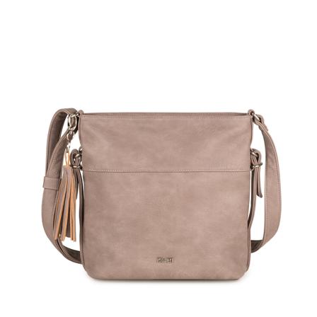 Zwei Zwei Conny taske taupe Orange, Dame Skuldertasker, Størrelse: ONE Size