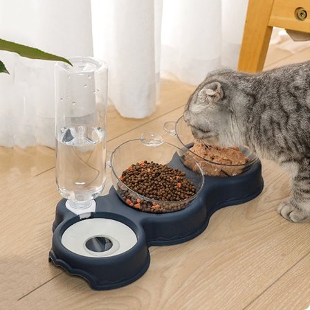 Tibetansk Cyan, Kattskål med Kattskålsställ - 15° Höjd Skål Pers