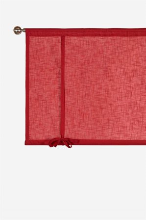 Cellbes of Sweden - Enfärgad julgardin Ebbe - röd - - 120 x 100 cm