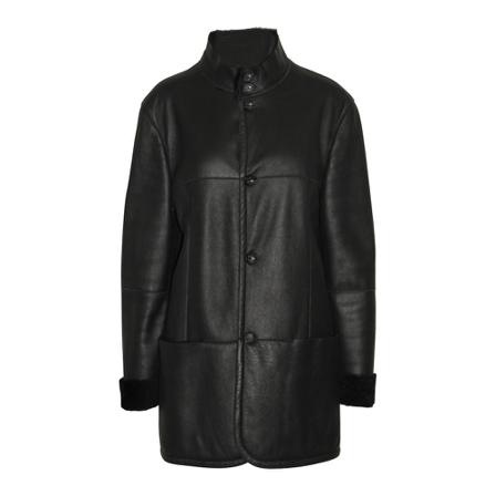 Giorgio Armani - Läderjackor - Svart - Dam - Storlek: L, Dam, Storlek: L