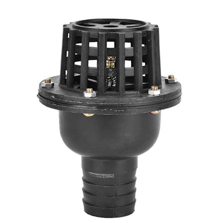 Vesipumpun pohjaventtiili, musta PVC, matalapaineinen litteä takaiskuventtiili nestekoneeseen (1,5 tuumaa)