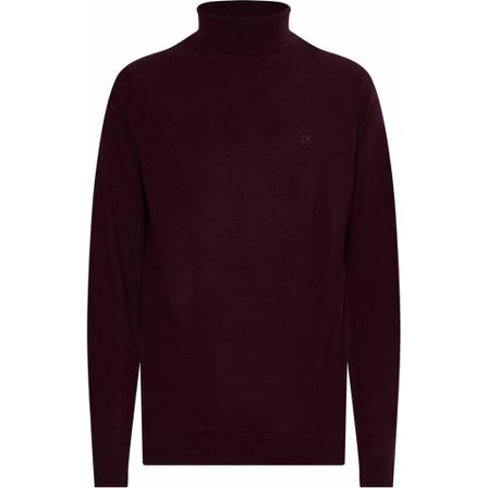 Calvin Klein, Trui- CK Superior Wool Turtle Paars, Heren, Maat:S,wol