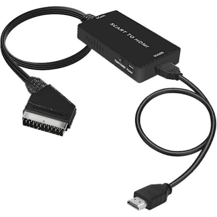 Scart-HDMI-muunnin HDMI-kaapelilla, Full HD 720p/1080p videon ja äänen muuntaja (FMY)