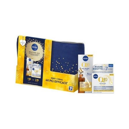 Nivea Routine Q10 Cofanetto Crema Viso 50ml + Siero Viso 30ml +