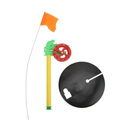 1 sett bærbar vinter isfiske stangmarkør flagg utendørs fiske stang indikator utstyr uten krok