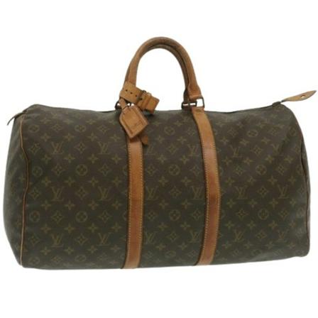 Louis Vuitton Vintage, Pre-owned Canvas Keepall Bruin, Dames, Maat:ONE Size