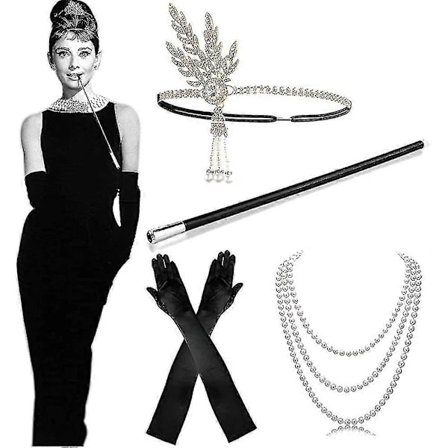 Vintage Damaccessoarer för 1920-talstema eller Halloween