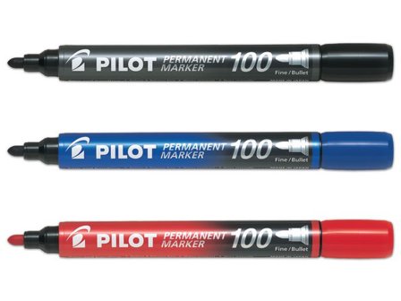 PILOT Märkpenna rund SCA 100 1mm svart - Lyreco - Kontorsmaterial - Pennor - Märkpennor - Rund spets