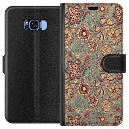 Samsung Galaxy S8 Lommeboketui Vintage Blomster