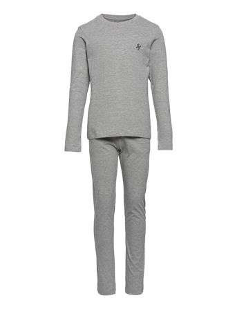 Jacricko Ot Lw Ls Tee & Pants Set Jr Sets Sets With Long-sleeved T-shirt Harmaa Jack & J S
