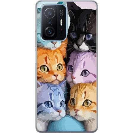 Kompatibelt Mobilskal till Xiaomi Xiaomi 11T Pro Färgglada Katter