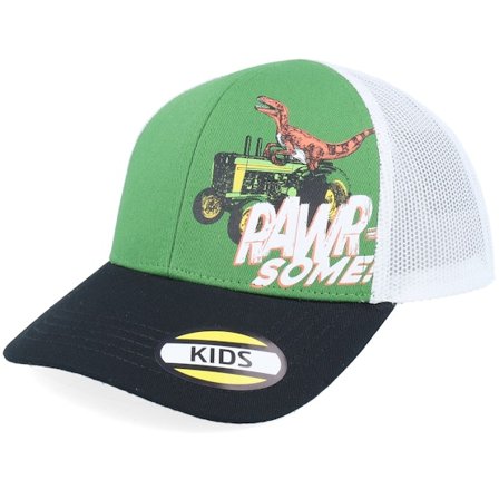 John Deere - Vihreä trucker Lippis - Kids Mesh Back Cap Green/White/Black Trucker @ Hatstore