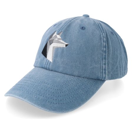 Origami - Bleu unconstructed Casquette - Black Paper Fox Vintage Washed Denim Light Blue @ Hatstore