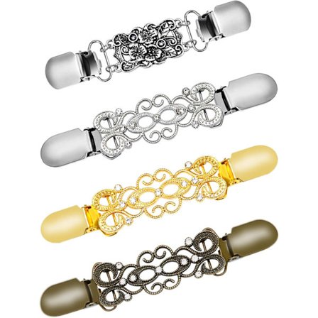 4 stk Retro Cardigan Clip Genser Krage Clip Sjal Clips D