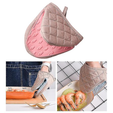 Mini Silikon Ovn Handsker, Sæt med Grydelapper