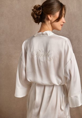 BUBBLEROOM Frill Bride Robe White 44/46
