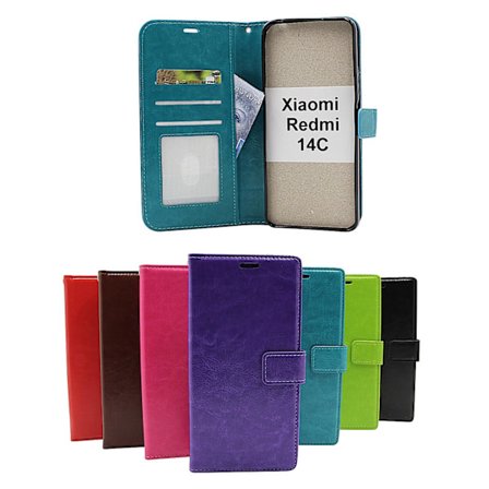 Crazy Horse Xiaomi Redmi 14C Plånboksfodral