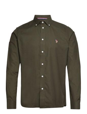 Uspa Shirt Flex Calvert Men Khaki U.S. Polo Assn.