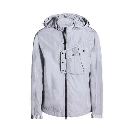 C.p. Company Zip-Up Hooded Jacket , Grijs , Heren , Maat: S