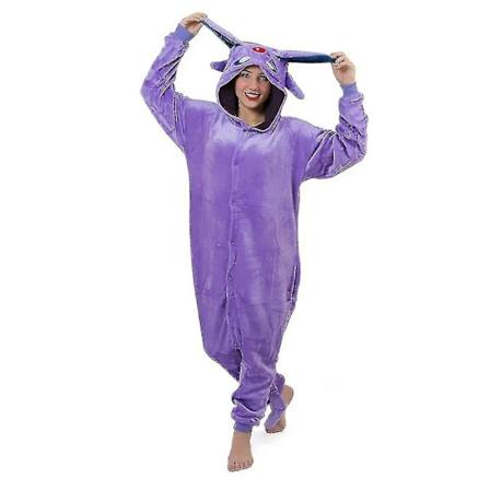 Tegneseriefigurer Unisex Onesie Fancy Dress Kostume Hoodies_y-WELLNGS Purple Smurf