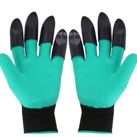 IC Grävhandskar Trädgårdsarbete Blötläggning Arbetsskydd Tassar Trädgård Plantering Grönsaksplantering Blomma Ogräskydd (Ett Par Gröna Bläckfiskar)