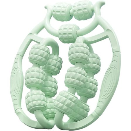 Muskelrulle - Massasjerulle for ben, 15 ruller benrulle og leggmassasjerulle, muskelruller for legger, ben, armer, tennisalbue Grønn