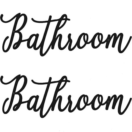 2 stk Badeværelsesskilt Metal Vægdekor Jern Hus Vægdekoration