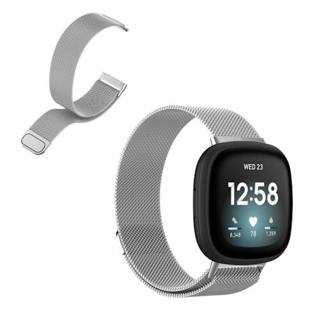 Fitbit Sense / Versa 3 milanese rostfritt stål klockarmband