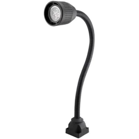 Koneen valo, metalli, teollisuus, työvalo, kiinteällä jalustalla, joustava varsi, sorvin valaistus, 220v 5w(musta)(1kpl) (hy)