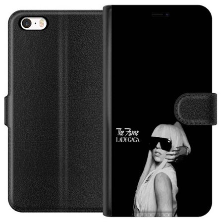 Kompatibelt Lommeboketui til Apple iPhone 5s Stranger Things plakat med syklende silhuetter og rød lynstorm i dramatisk retrodesign