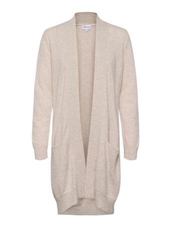 Pocket Long Cardigan Beige Davida Cashmere