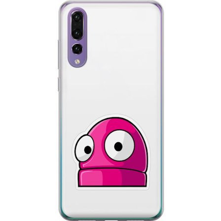 Kompatibelt Mobildeksel til Huawei Huawei P20 Pro Rosa tegneseriefigur med store øyne i leken og humoristisk stil