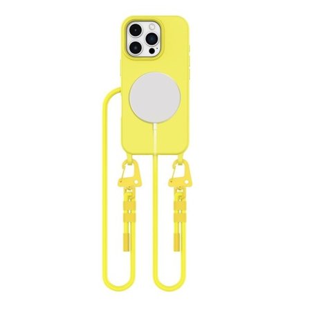 Tech-Protect MagNecklace MagSafe-etui med snor til iPhone 16 Pro Max - Gul