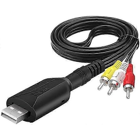 USB2.0 Videoopptakskortkabel, RCA til USB Opptak Lyd Video Grabber VHS DVD AV til Digital Konverter [DB]