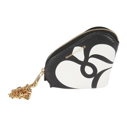 Alexander McQueen Pung Sort, Dame Punge og Kortholder, Størrelse: ONE Size