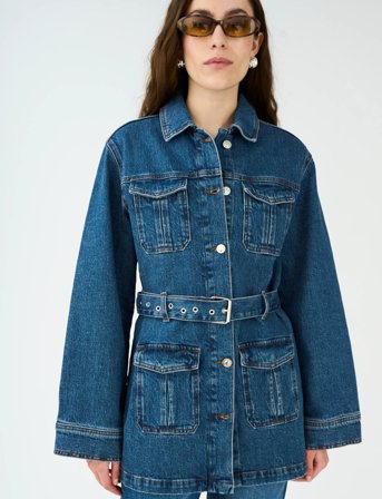 IVY Copenhagen Ivy-Kay Belted Uniform Jacket Wash - Navy - 34