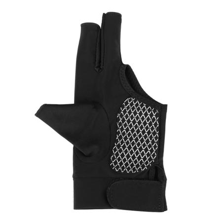 Boodun Unisex Voksne 3-fingers snookerbassengkøhanske Biljardskytehanske (svart, M)