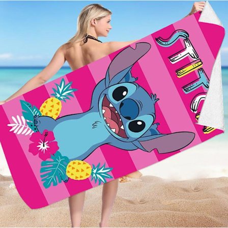 Stitch Mikrofiber Badehåndklæde til Strand for Voksne Dame Herre Børn Dreng Pige C 70*150cm