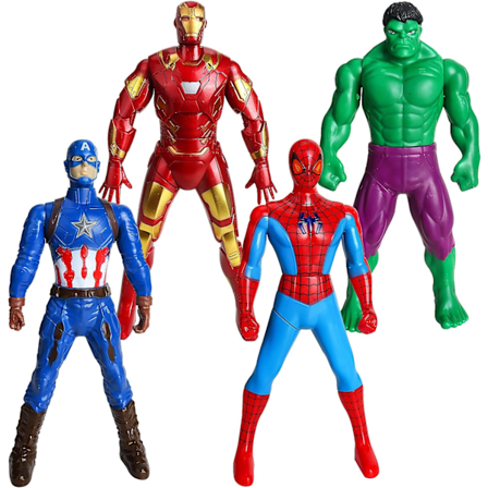 Marvel-figurer, superheltefigurer 18 cm, 4 stk. Avengers-figurer, Marvel-legetøj Titan Hero-serien