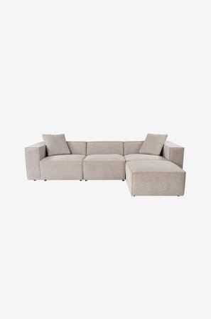 Hanah Home - Hjørnesofa - Lora - Beige - 3-seters sofaer - Fra Homeroom