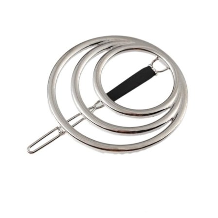 Hårklämmor i metall, runda hårspännen SILVER B B