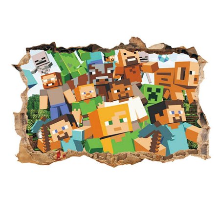 (G) Veggklistremerker, 3D Søte Veggklistremerker Tegneserie Spill Veggklistremerke Vinyl Veggklistremerker Gutter