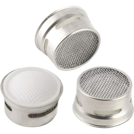 3 st 21mm Rostfritt Stål Kranluftare Insatser Kran Ersättningsdel Vattenfilter Adapter Kran Flödesbegränsare Tillbehör