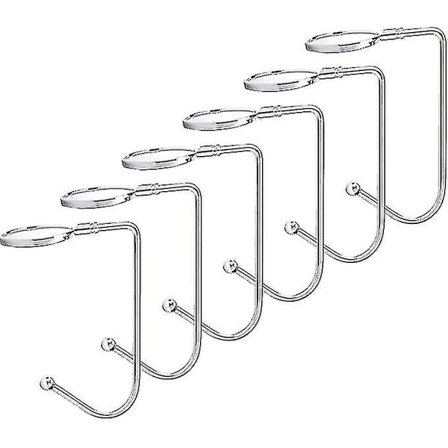 Joulusukan ripustin takan koukku jouluksi, 1 kpl, hopea